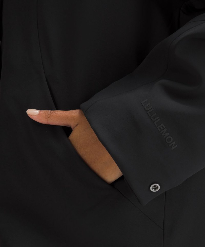 Lululemon RepelShell Cinch-Back Rain Jacket Black Online Outlet Sale