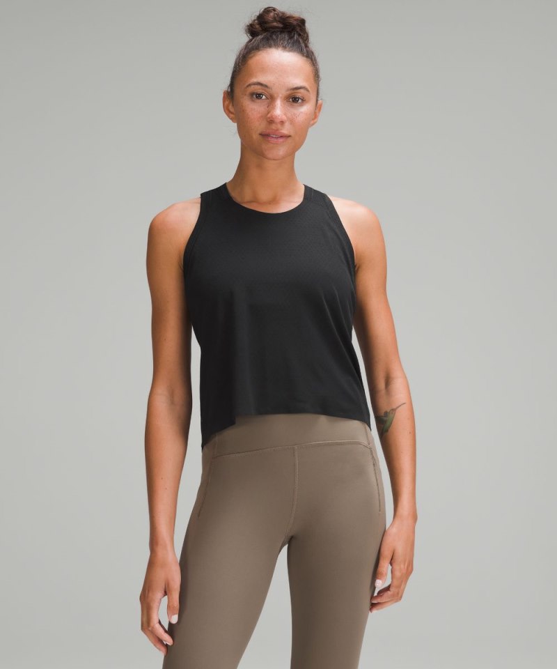 Lululemon Fast and Free Race Length Tank Top Black Online Outlet Sale