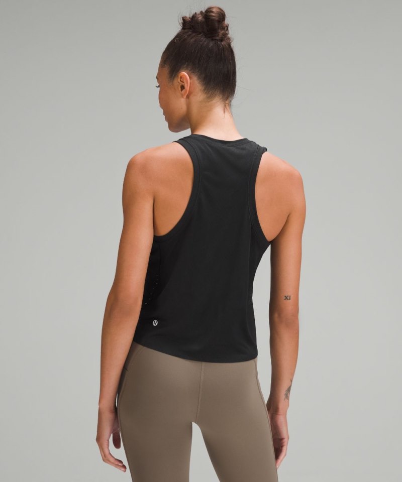 Lululemon Fast and Free Race Length Tank Top Black Online Outlet Sale