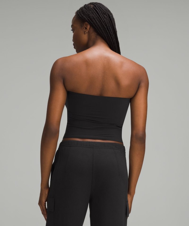Lululemon Wundermost Ultra-Soft Nulu Tube Top Black Online Outlet Sale