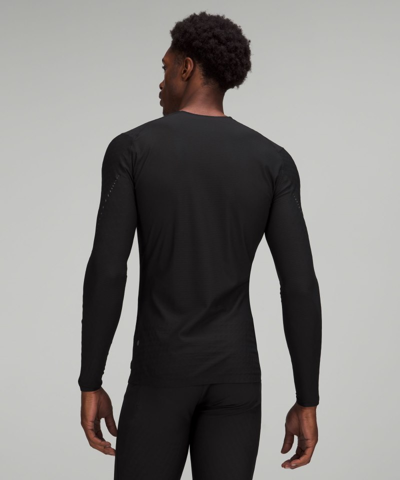 Lululemon SenseKnit Running Long-Sleeve Shirt Black Online Outlet Sale