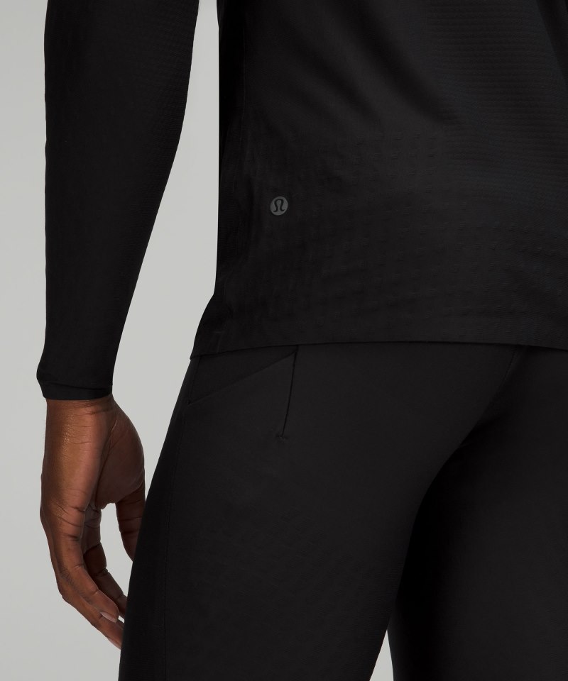 Lululemon SenseKnit Running Long-Sleeve Shirt Black Online Outlet Sale