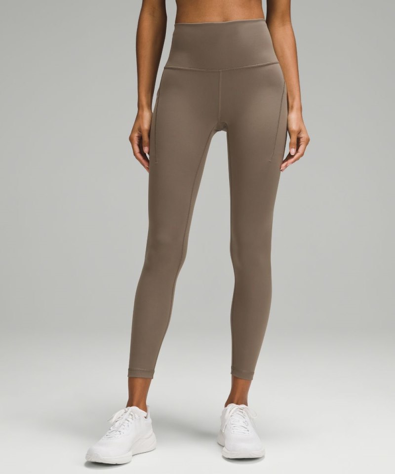 Lululemon Wunder Train High-Rise Tight with Pockets 25" Nomad Online Outlet Sale