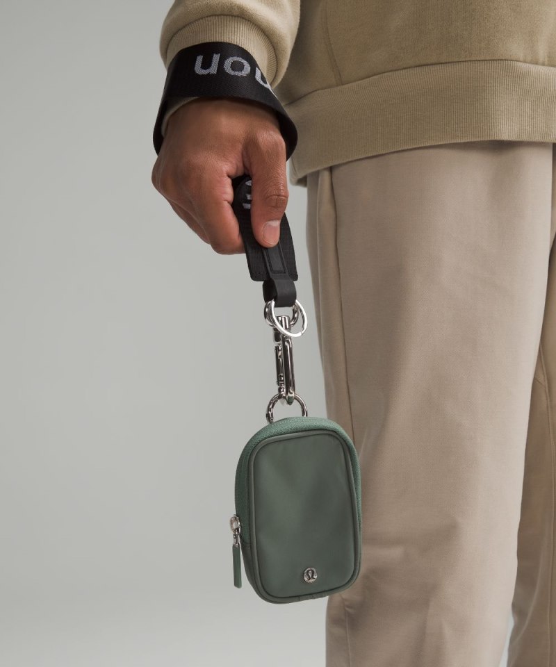 Lululemon Clippable Nano Pouch Grey Eucalyptus Online Outlet Sale