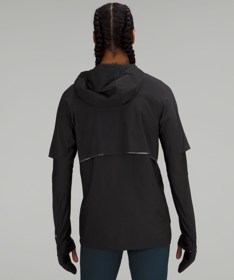 Lululemon SenseKnit Composite Running Jacket Black Online Outlet Sale
