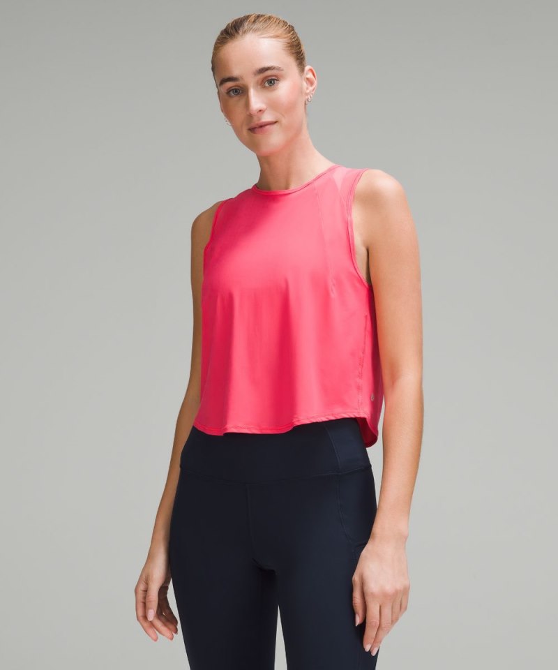 Lululemon Sculpt Cropped Tank Top Glaze Pink Online Outlet Sale