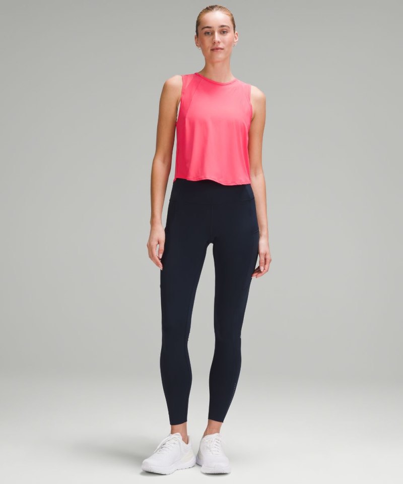 Lululemon Sculpt Cropped Tank Top Glaze Pink Online Outlet Sale