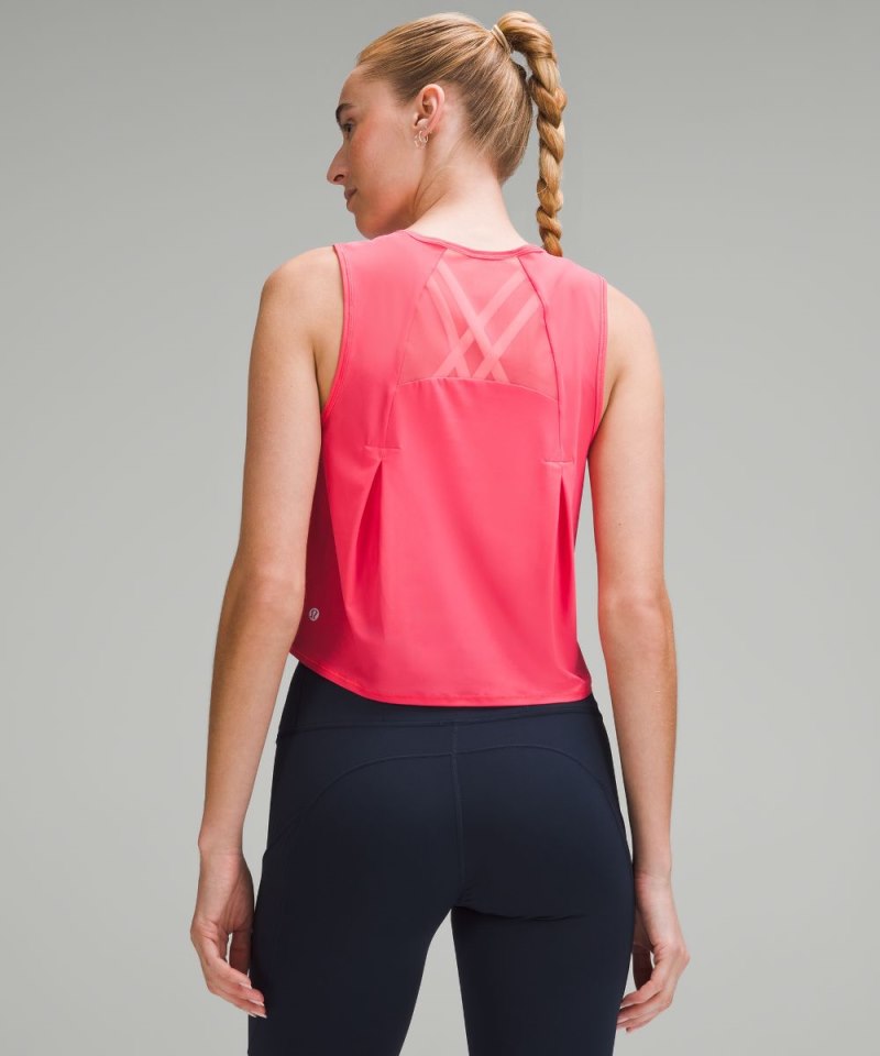 Lululemon Sculpt Cropped Tank Top Glaze Pink Online Outlet Sale