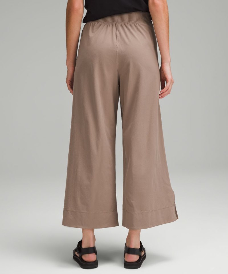 Lululemon Stretch Woven High-Rise Wide-Leg Cropped Pant Taupetastic Online Outlet Sale