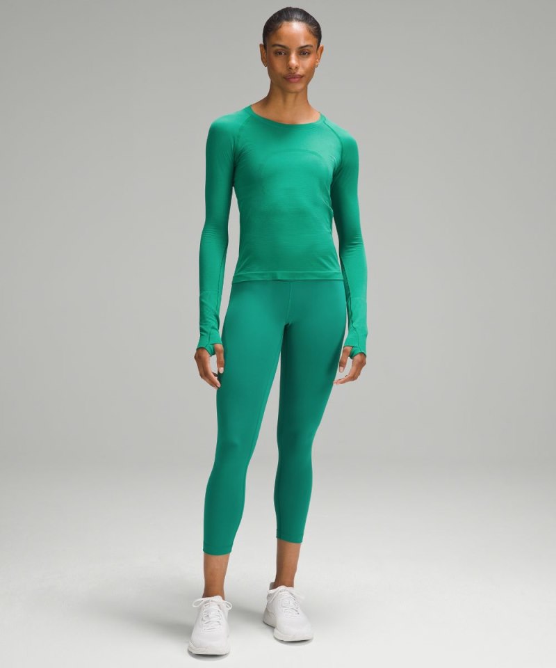 Lululemon Swiftly Tech Long-Sleeve Shirt 2.0 *Waist Length Cascadia Green / Cascadia Green Online Outlet Sale