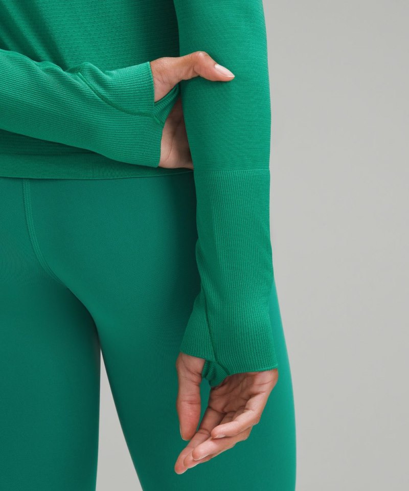 Lululemon Swiftly Tech Long-Sleeve Shirt 2.0 *Waist Length Cascadia Green / Cascadia Green Online Outlet Sale