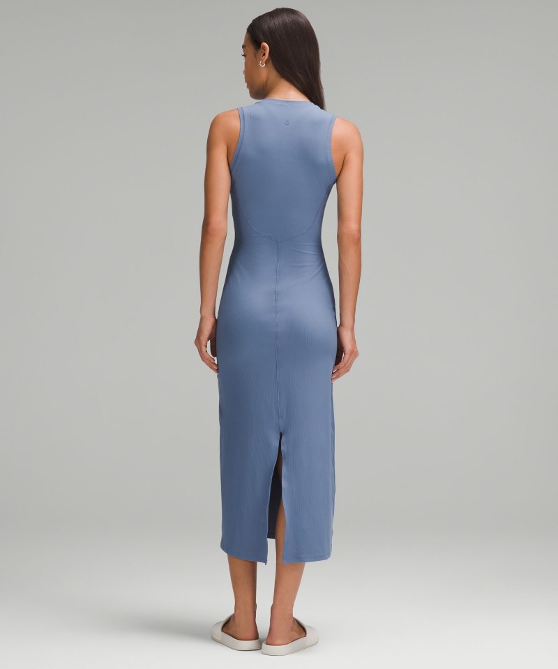 Lululemon All Aligned Ribbed Midi Dress *Online Only Oasis Blue Online Outlet Sale