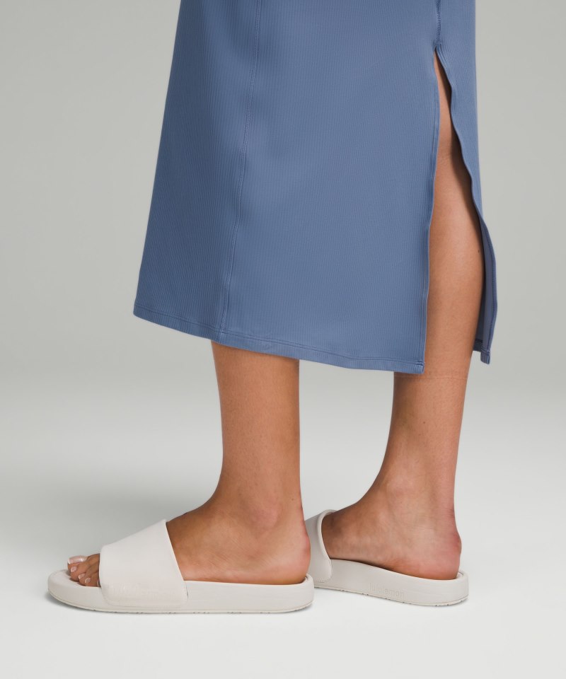 Lululemon All Aligned Ribbed Midi Dress *Online Only Oasis Blue Online Outlet Sale
