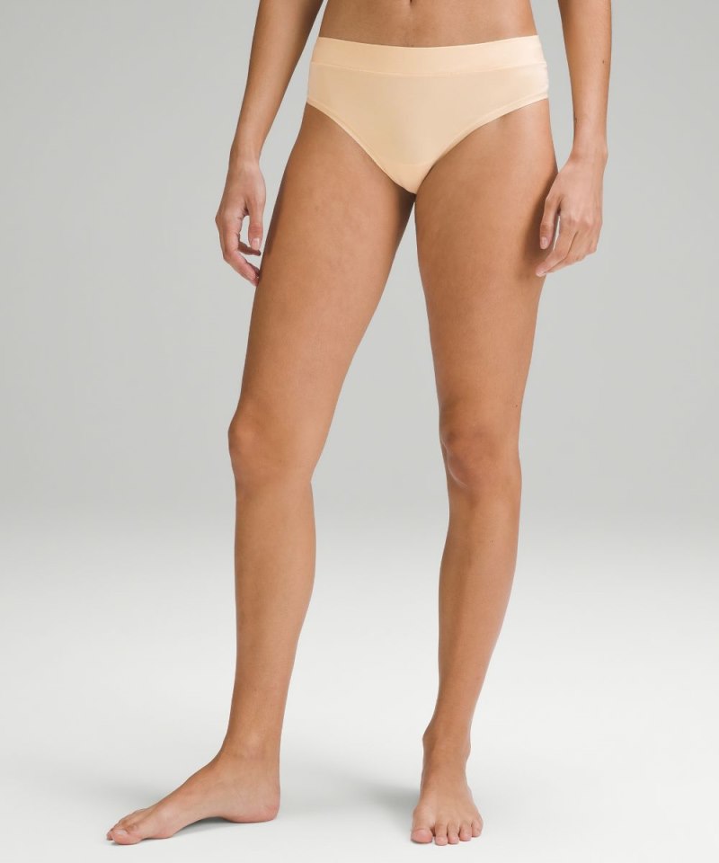 Lululemon UnderEase High-Rise Thong Underwear Pale Linen Online Outlet Sale