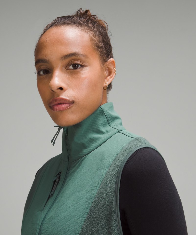 Lululemon Fleece + Ripstop Hiking Vest Dark Forest / Medium Forest Online Outlet Sale
