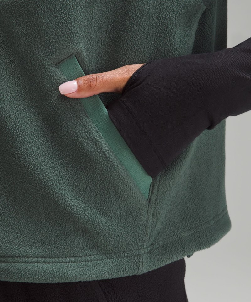 Lululemon Fleece + Ripstop Hiking Vest Dark Forest / Medium Forest Online Outlet Sale