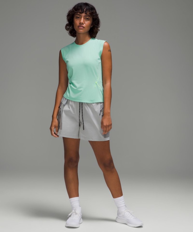 Lululemon Cap Sleeve Hiking Tank Top Wild Mint Online Outlet Sale