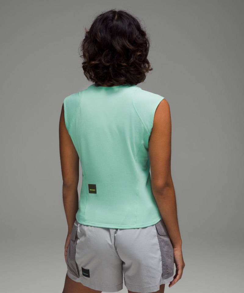 Lululemon Cap Sleeve Hiking Tank Top Wild Mint Online Outlet Sale
