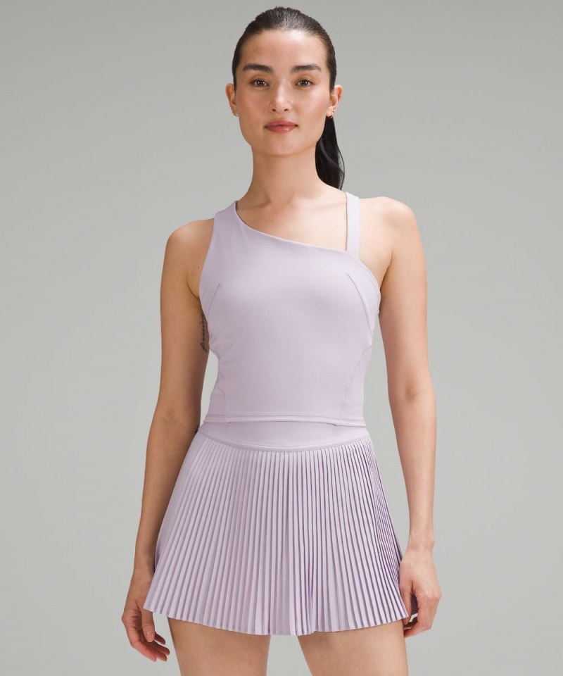 Lululemon Everlux Asymmetrical Tennis Tank Top Lilac Ether Online Outlet Sale