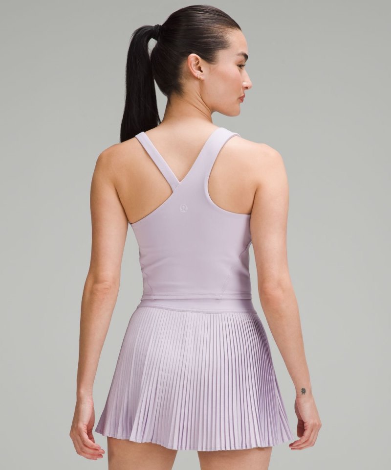 Lululemon Everlux Asymmetrical Tennis Tank Top Lilac Ether Online Outlet Sale