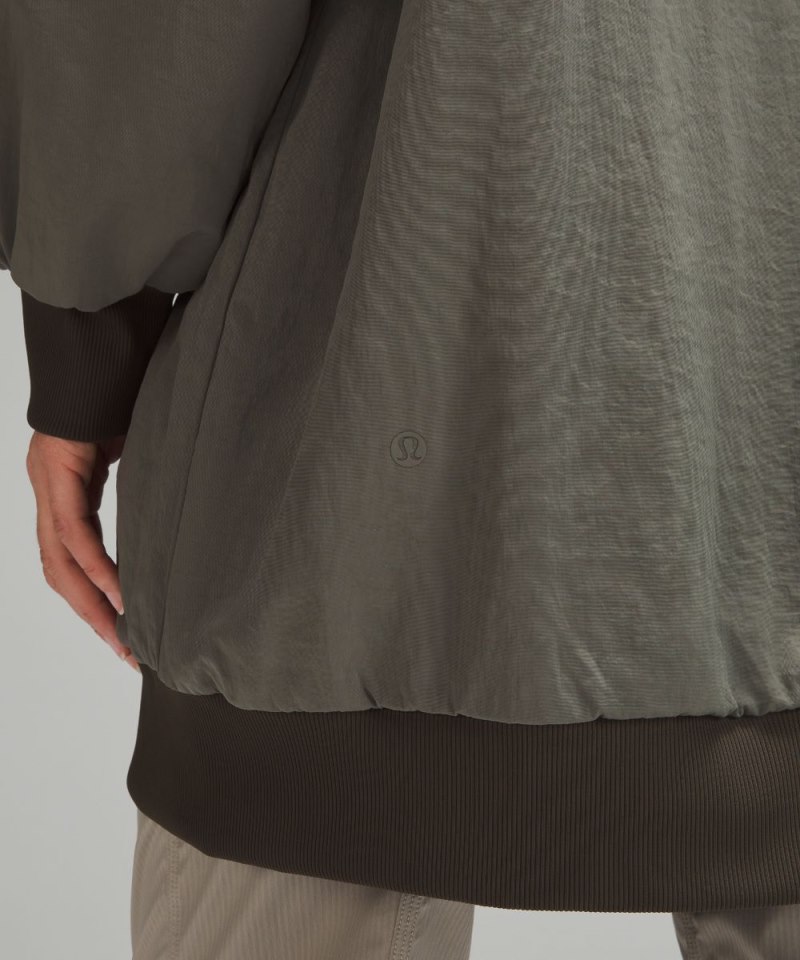 Lululemon Non-Stop Bomber Jacket *Reversible Grey Sage / Dark Olive Online Outlet Sale