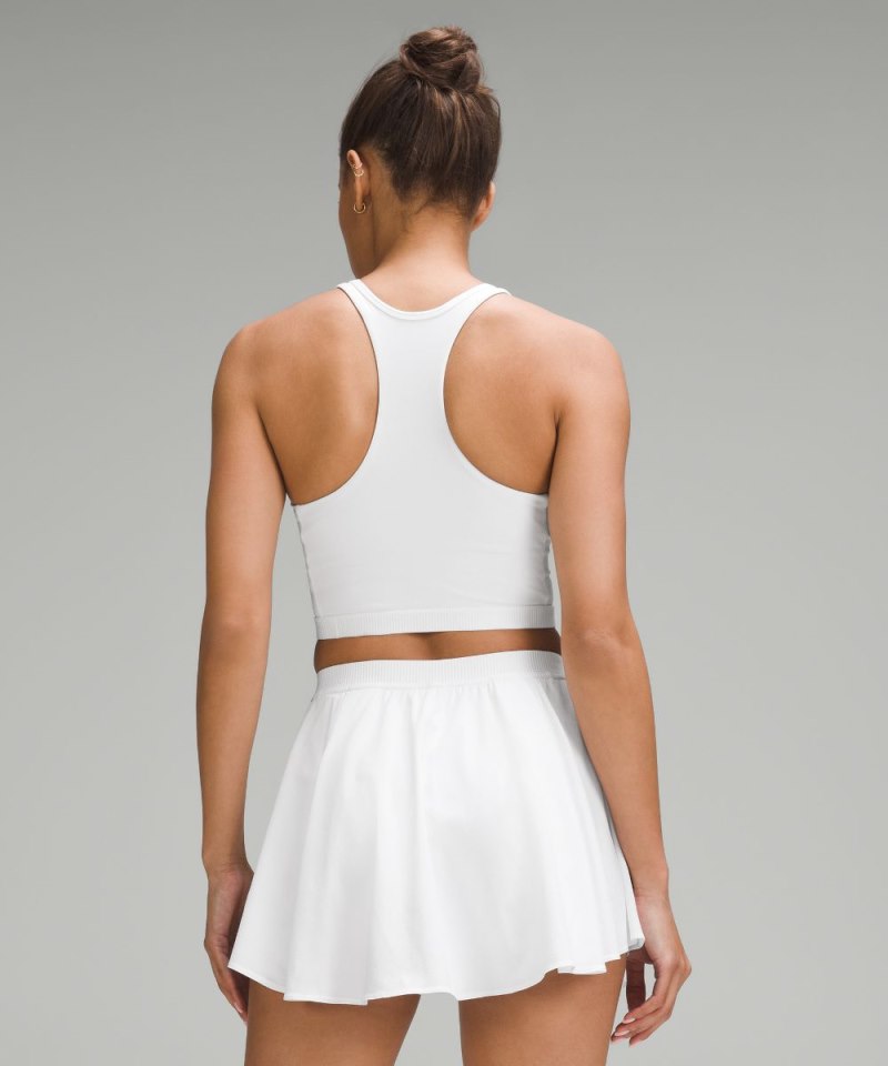 Lululemon Narrow Hem Cropped Tennis Tank Top *Medium Support, B / C Cup White Online Outlet Sale