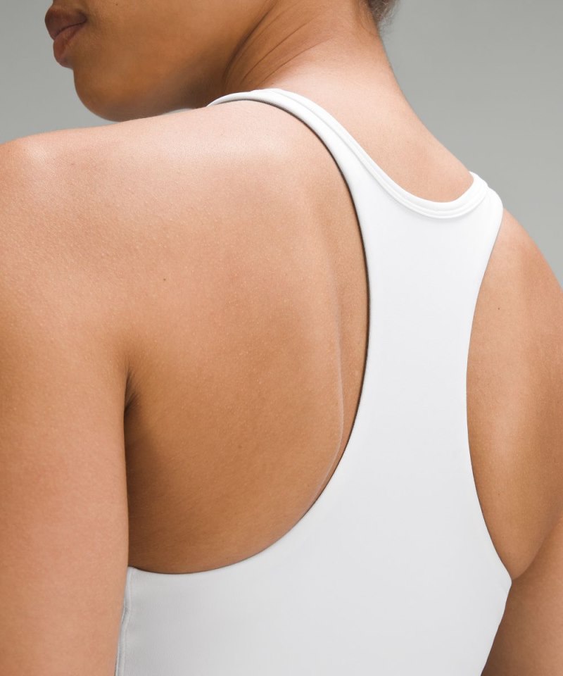 Lululemon Narrow Hem Cropped Tennis Tank Top *Medium Support, B / C Cup White Online Outlet Sale