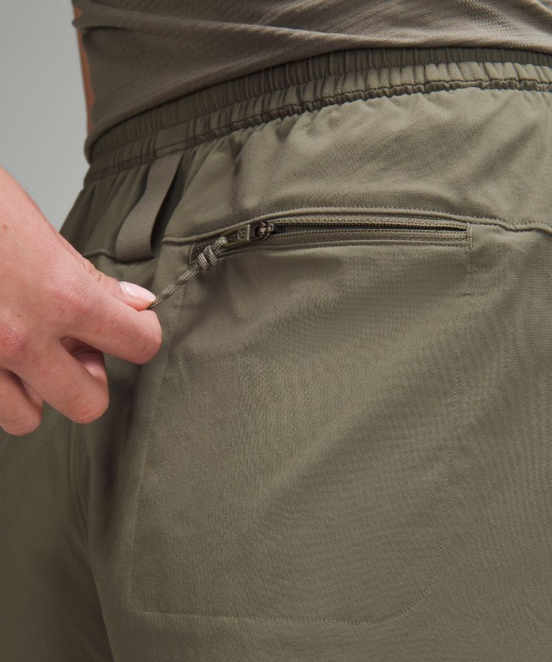 Lululemon Lightweight High-Rise Hiking Short 4" Army Green Online Outlet Sale