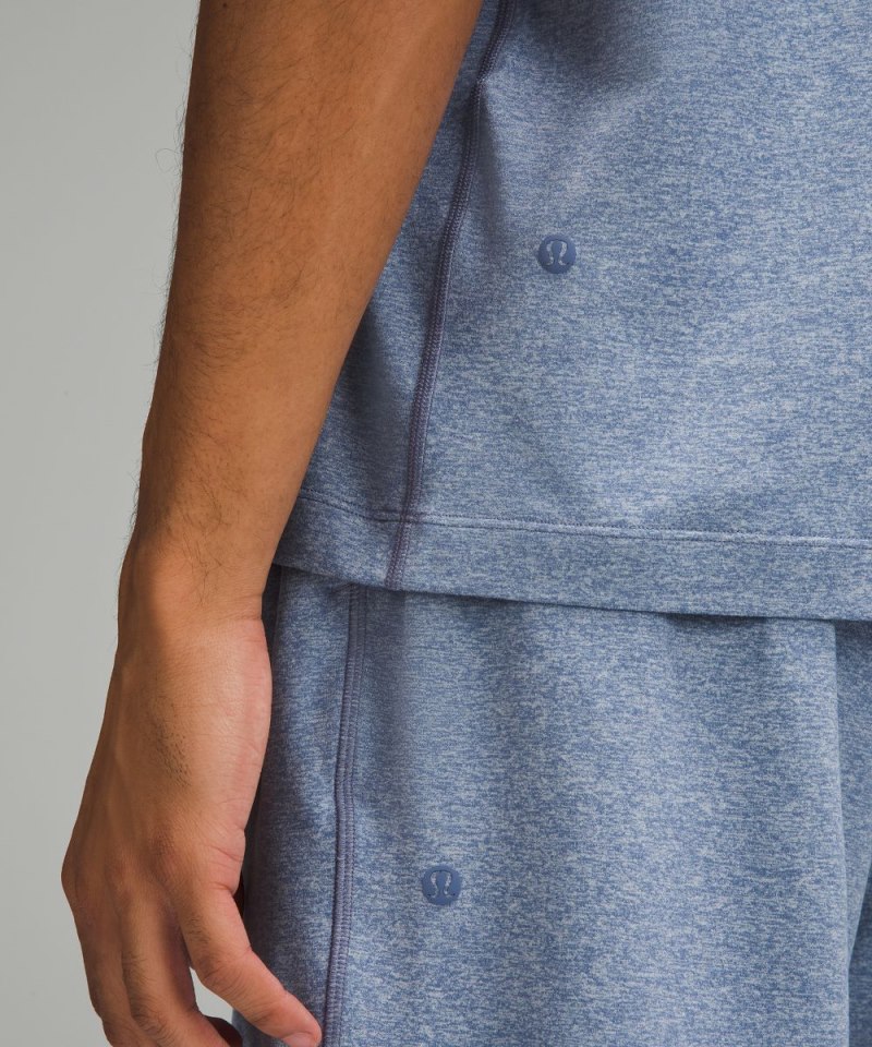 Lululemon Soft Jersey Short-Sleeve Shirt Heathered Oasis Blue / Heathered Chambray Online Outlet Sale