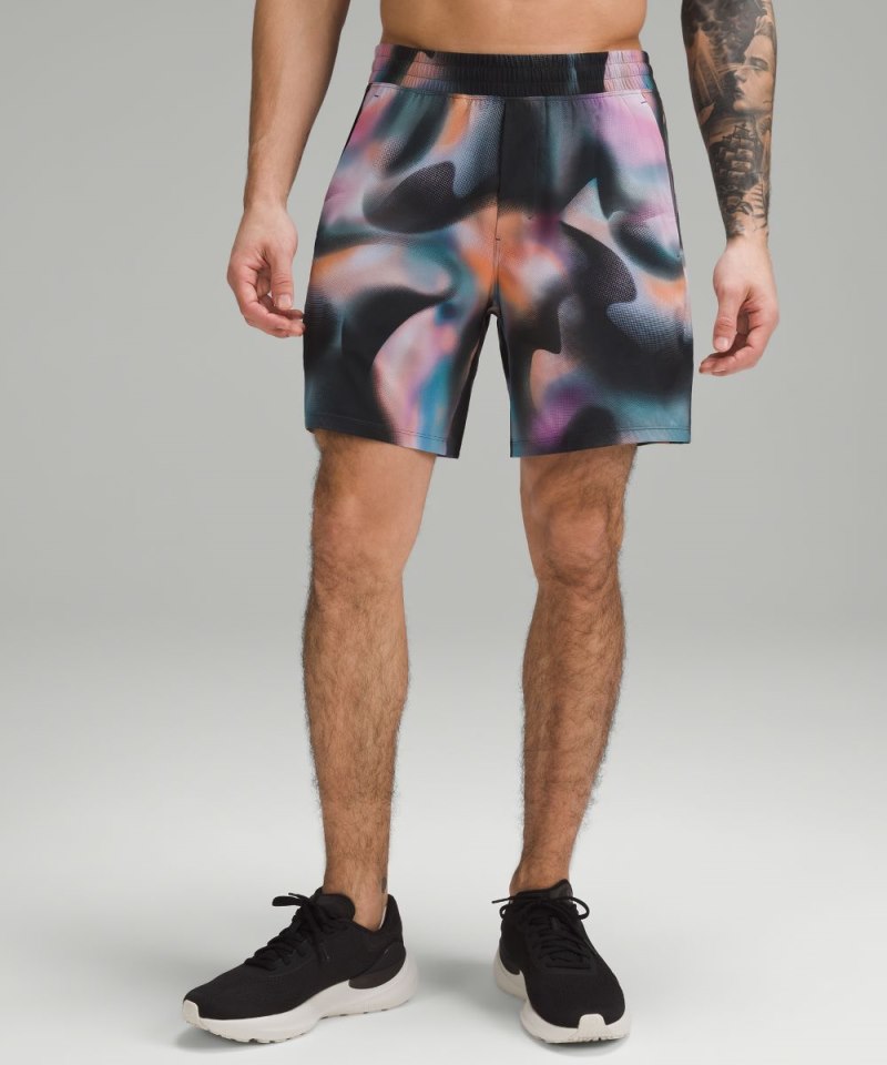 Lululemon Pace Breaker Linerless Short 7" Digital Murmuration Teal Multi Online Outlet Sale