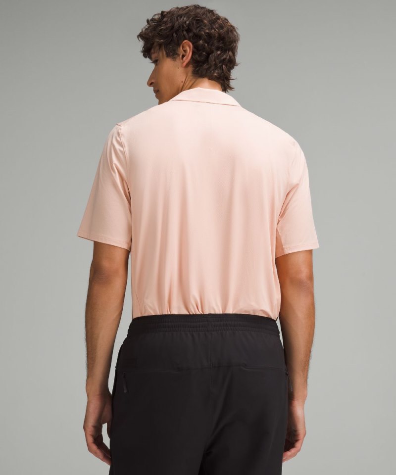 Lululemon Logo Sport Polo Short Sleeve Melon Sorbet Online Outlet Sale