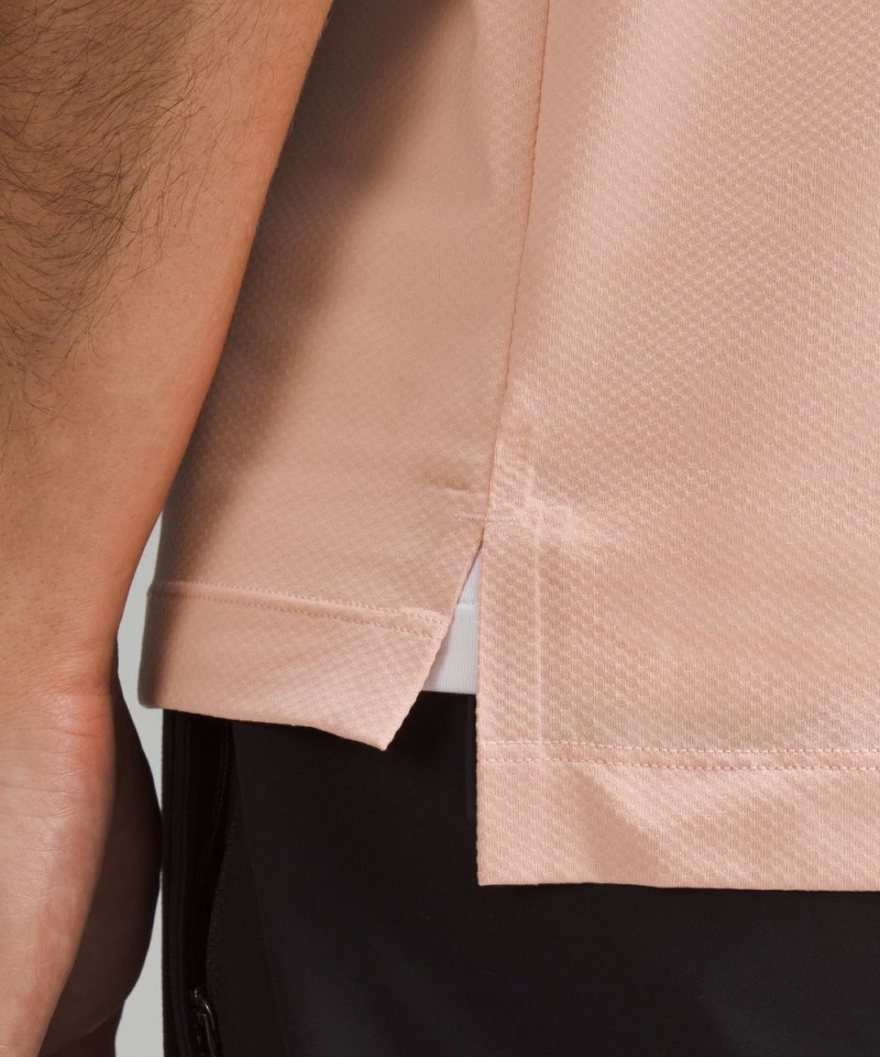 Lululemon Logo Sport Polo Short Sleeve Melon Sorbet Online Outlet Sale