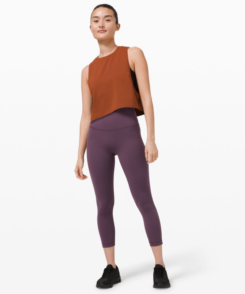 Lululemon Wunder Train High-Rise Crop 23" Grape Thistle Online Outlet Sale