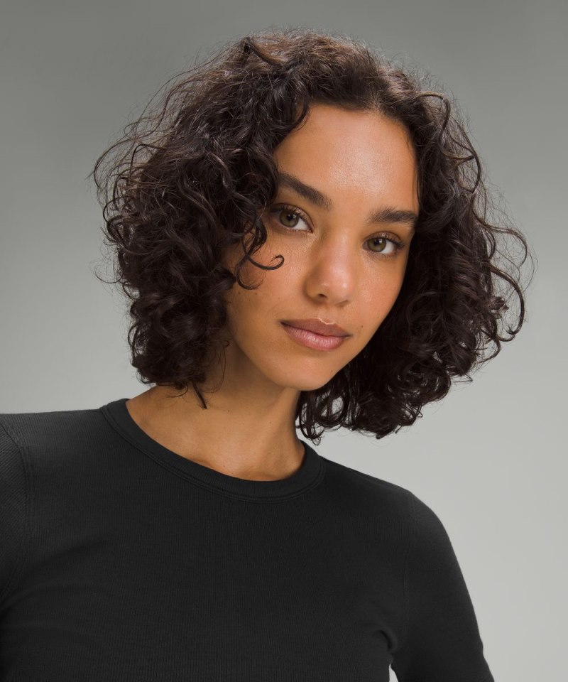 Lululemon Hold Tight Straight Hem Cropped T-Shirt Black Online Outlet Sale