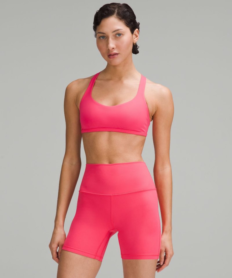 Lululemon Free to Be Bra - Wild *Light Support, A / B Cup Glaze Pink Online Outlet Sale