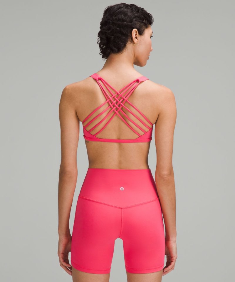 Lululemon Free to Be Bra - Wild *Light Support, A / B Cup Glaze Pink Online Outlet Sale