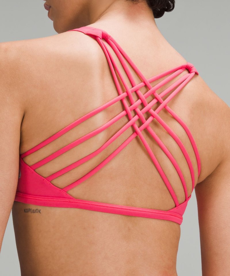 Lululemon Free to Be Bra - Wild *Light Support, A / B Cup Glaze Pink Online Outlet Sale