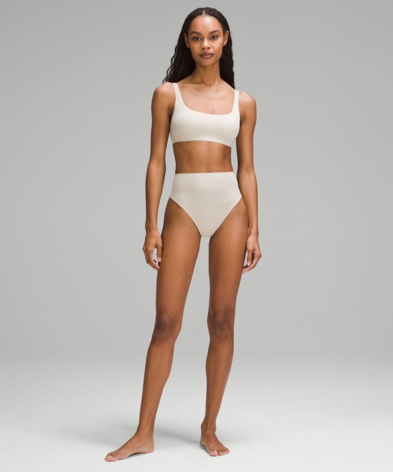 Lululemon Wundermost Ultra-Soft Nulu High-Waist Thong Underwear Mojave Tan Online Outlet Sale