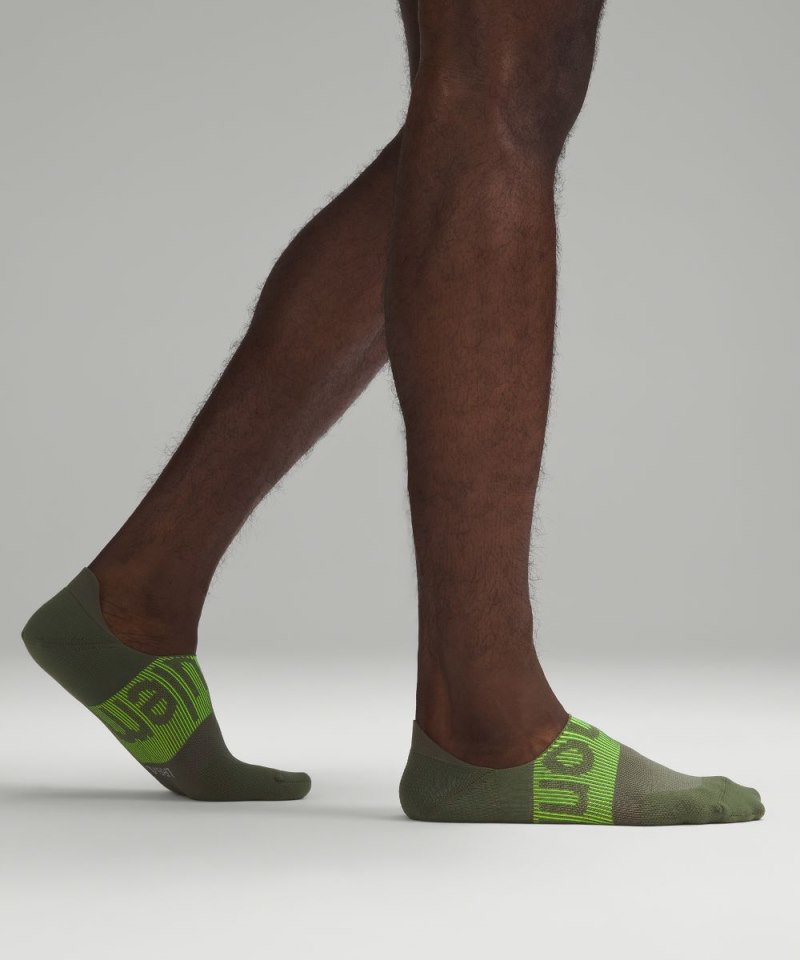 Lululemon Men's Power Stride No-Show Socks with Active Grip *3 Pack White / Medium Olive / True Navy Online Outlet Sale