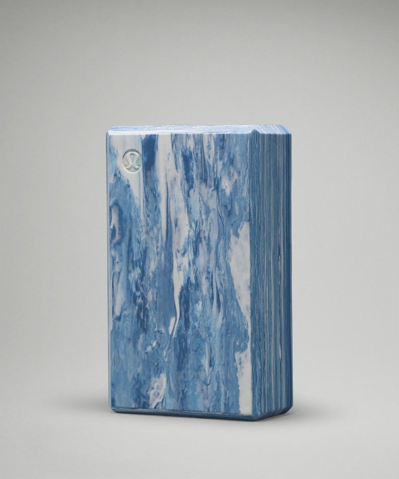 Lululemon Lift and Lengthen Yoga Block Windmill / Oasis Blue / White Online Outlet Sale
