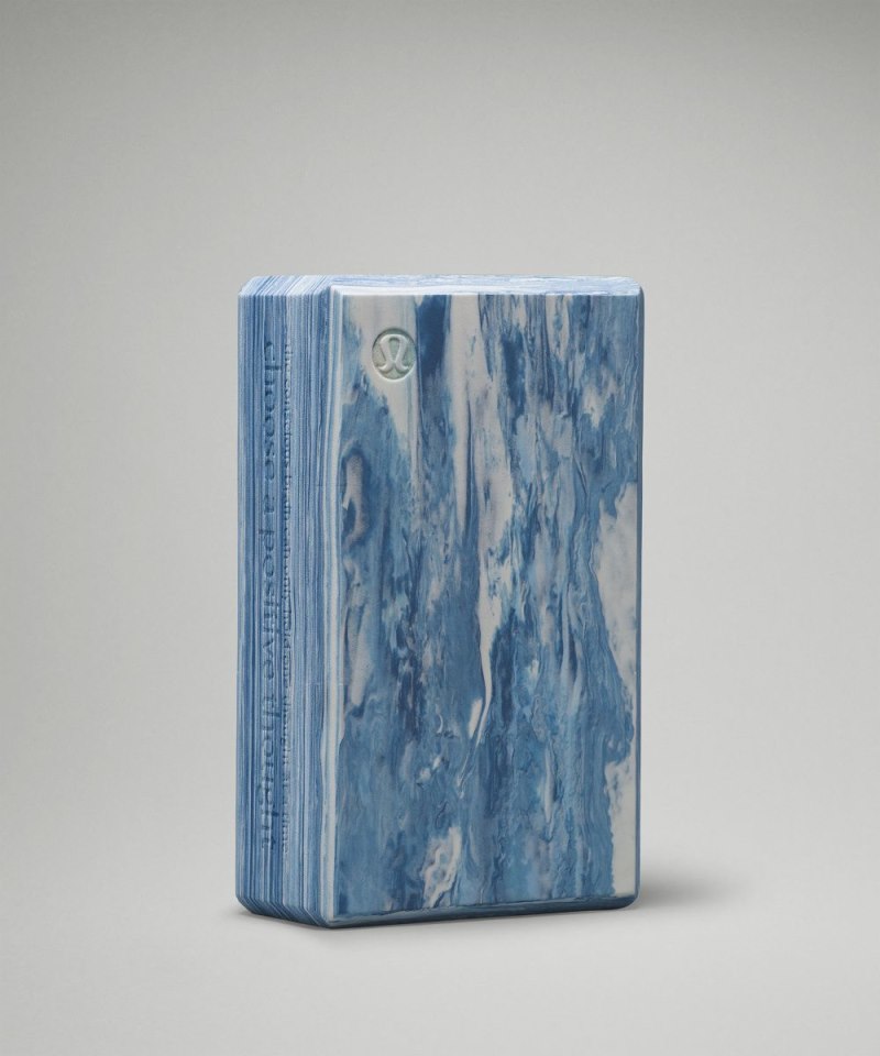 Lululemon Lift and Lengthen Yoga Block Windmill / Oasis Blue / White Online Outlet Sale