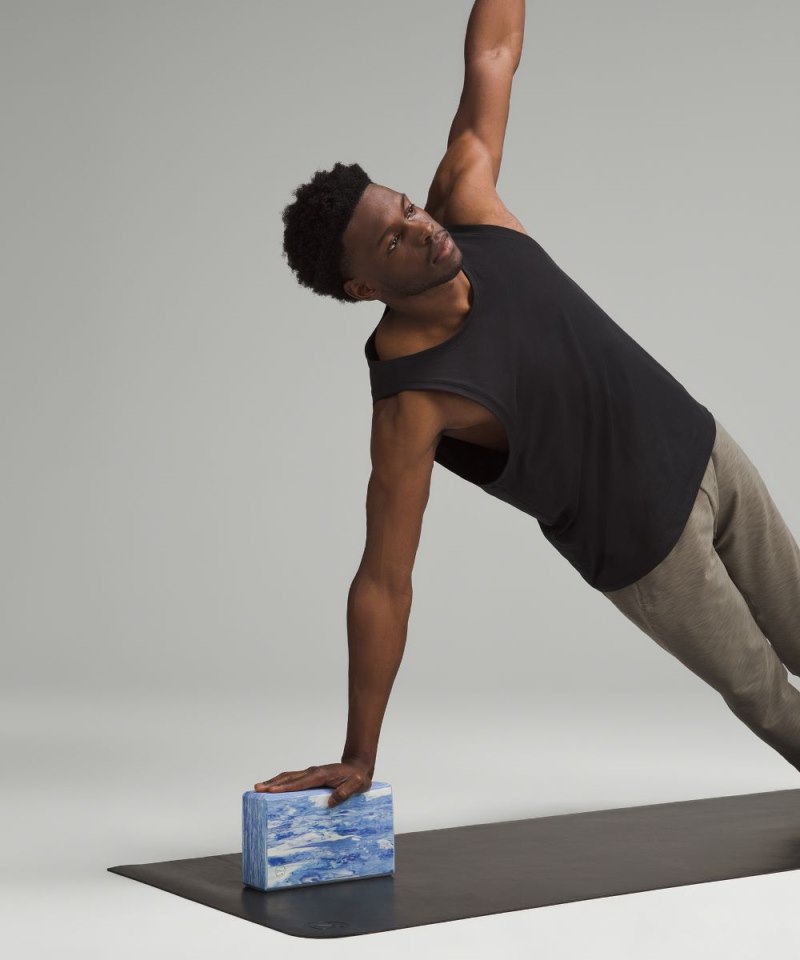 Lululemon Lift and Lengthen Yoga Block Windmill / Oasis Blue / White Online Outlet Sale