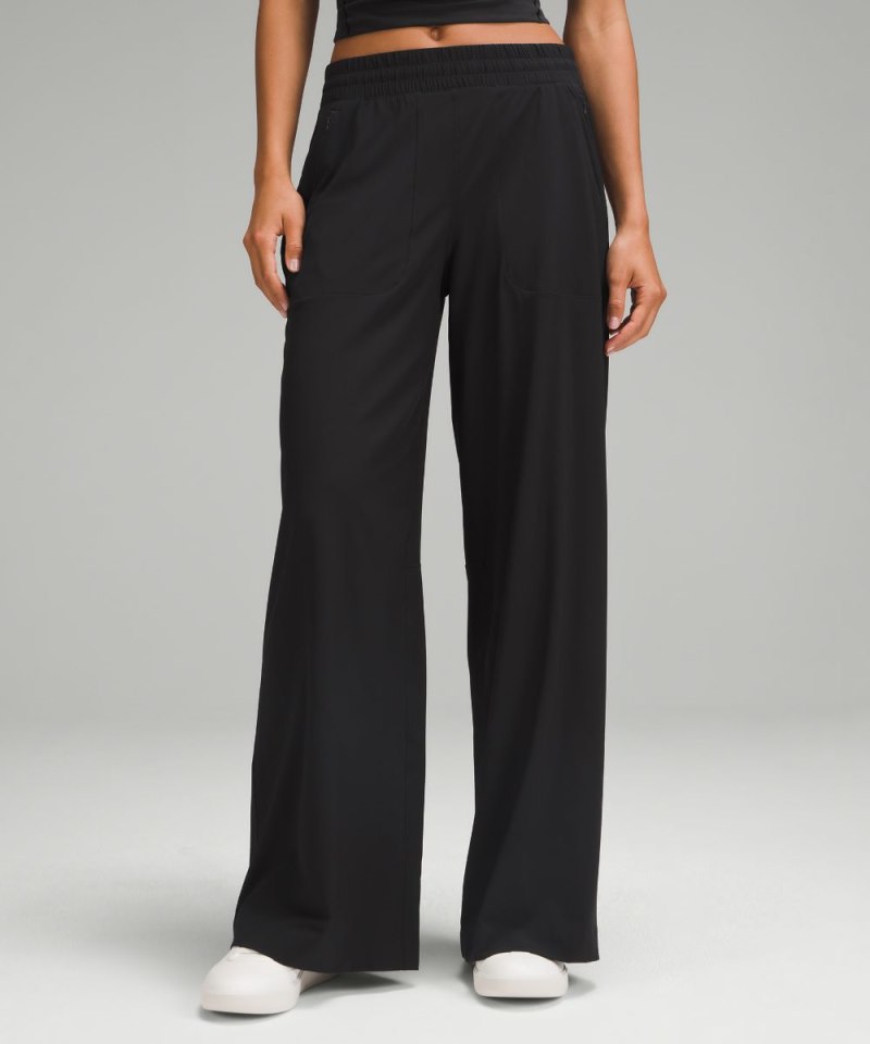 Lululemon Swift Mid-Rise Wide-Leg Pant Black Online Outlet Sale