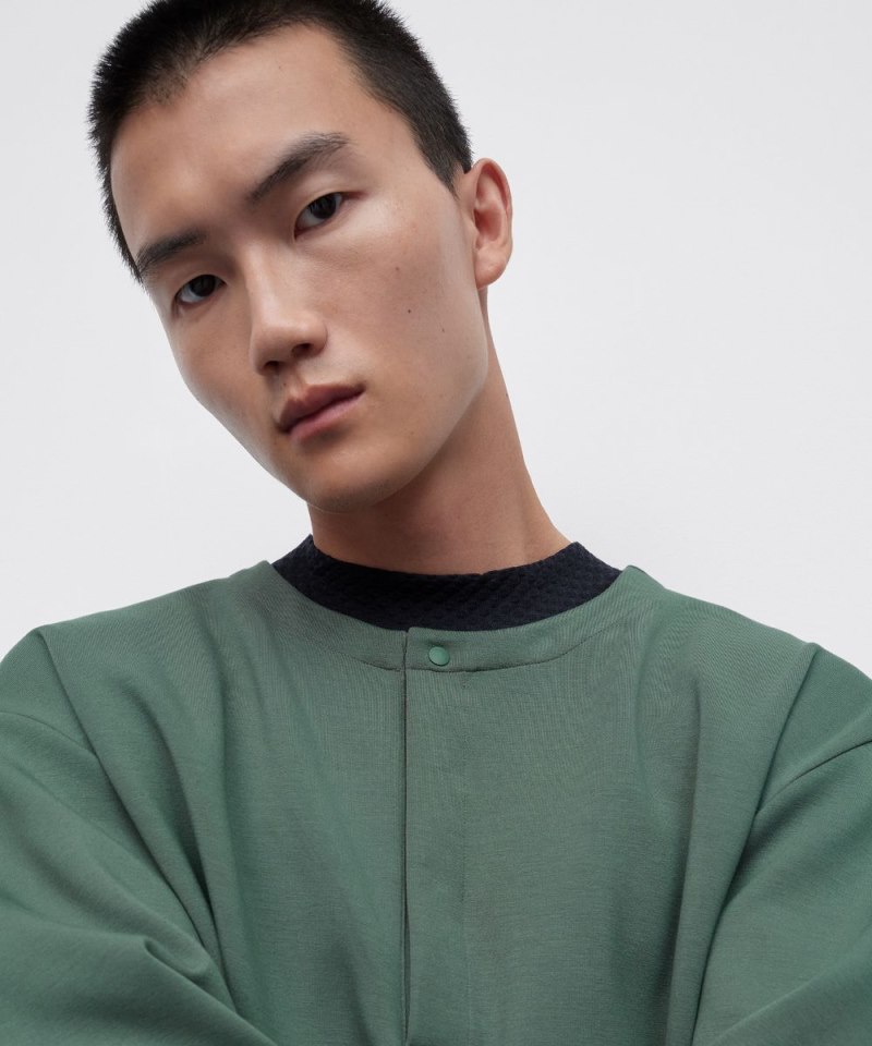 Lululemon Softstreme Oversized-Fit Long-Sleeve Henley Dark Forest Online Outlet Sale
