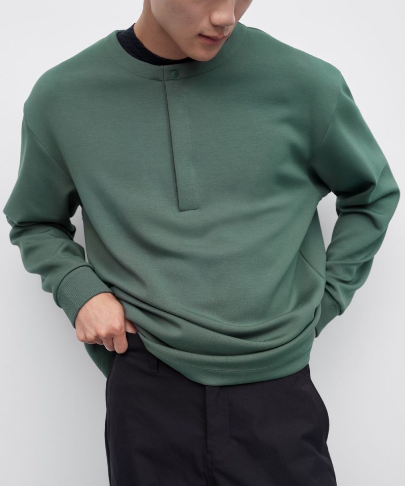 Lululemon Softstreme Oversized-Fit Long-Sleeve Henley Dark Forest Online Outlet Sale