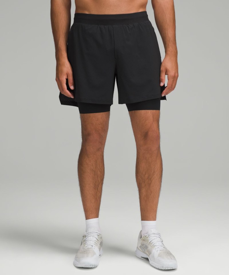 Lululemon Vented Tennis Short 6" Black Online Outlet Sale