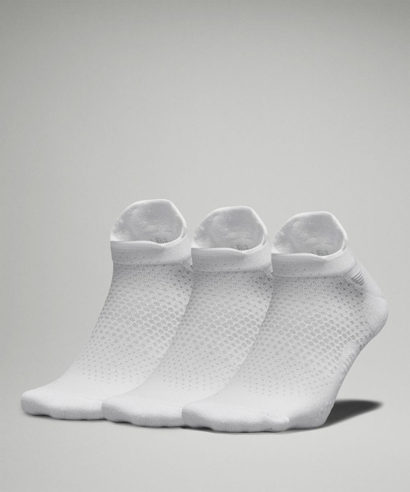 Lululemon Men's MacroPillow Tab Running Socks Medium Cushioning *3 Pack White Online Outlet Sale