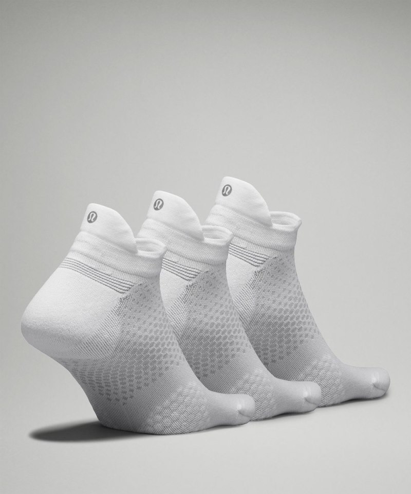 Lululemon Men's MacroPillow Tab Running Socks Medium Cushioning *3 Pack White Online Outlet Sale