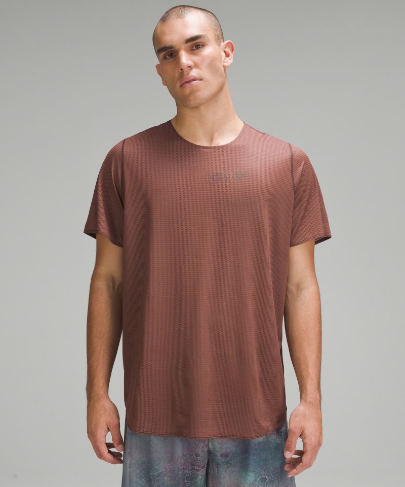 Lululemon lululemon lab Grid Mesh Training T-Shirt *Graphic Smoky Topaz Online Outlet Sale