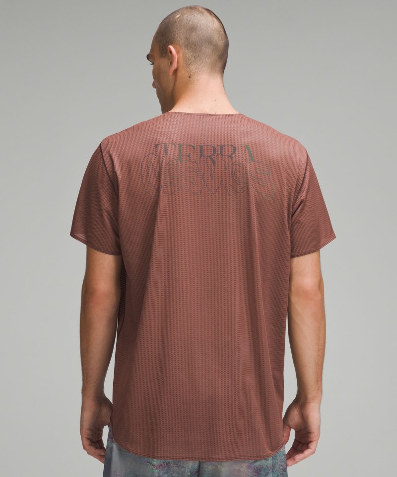 Lululemon lululemon lab Grid Mesh Training T-Shirt *Graphic Smoky Topaz Online Outlet Sale